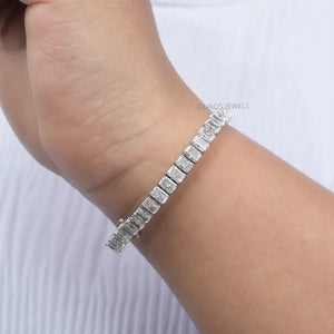 Radiant Cut Lab Diamond Tennis Bracelet