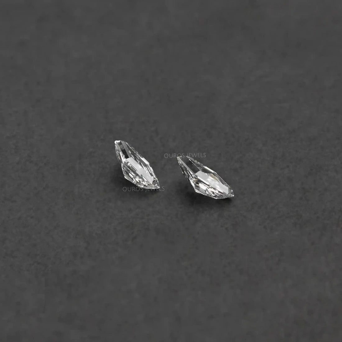 Modified Lozenge Cut Lab Diamond Pair Loose