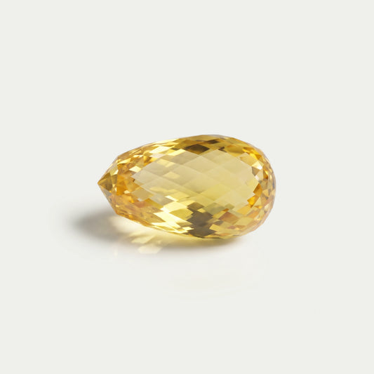 Yellow Briolette Cut Lab Grown Diamond
