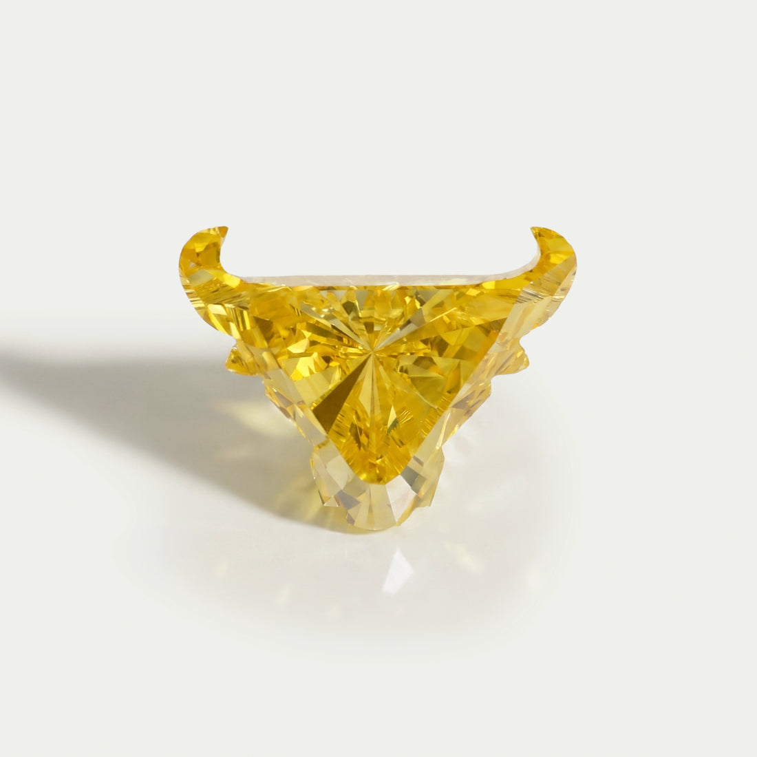 Yellow Bull Cut Lab Grown Diamond