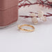 yellow gold curved wedding band 