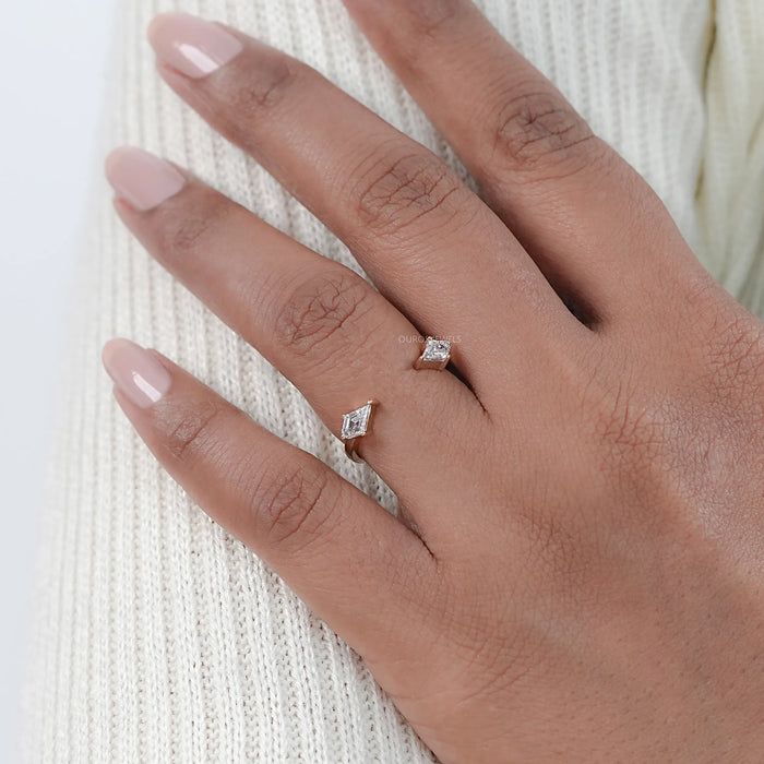 Open Cuff Lab Diamond Dainty Ring