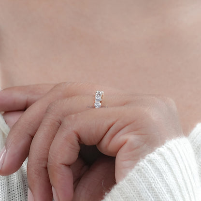 Multi Shape Lab Diamond Wedding Band Ring