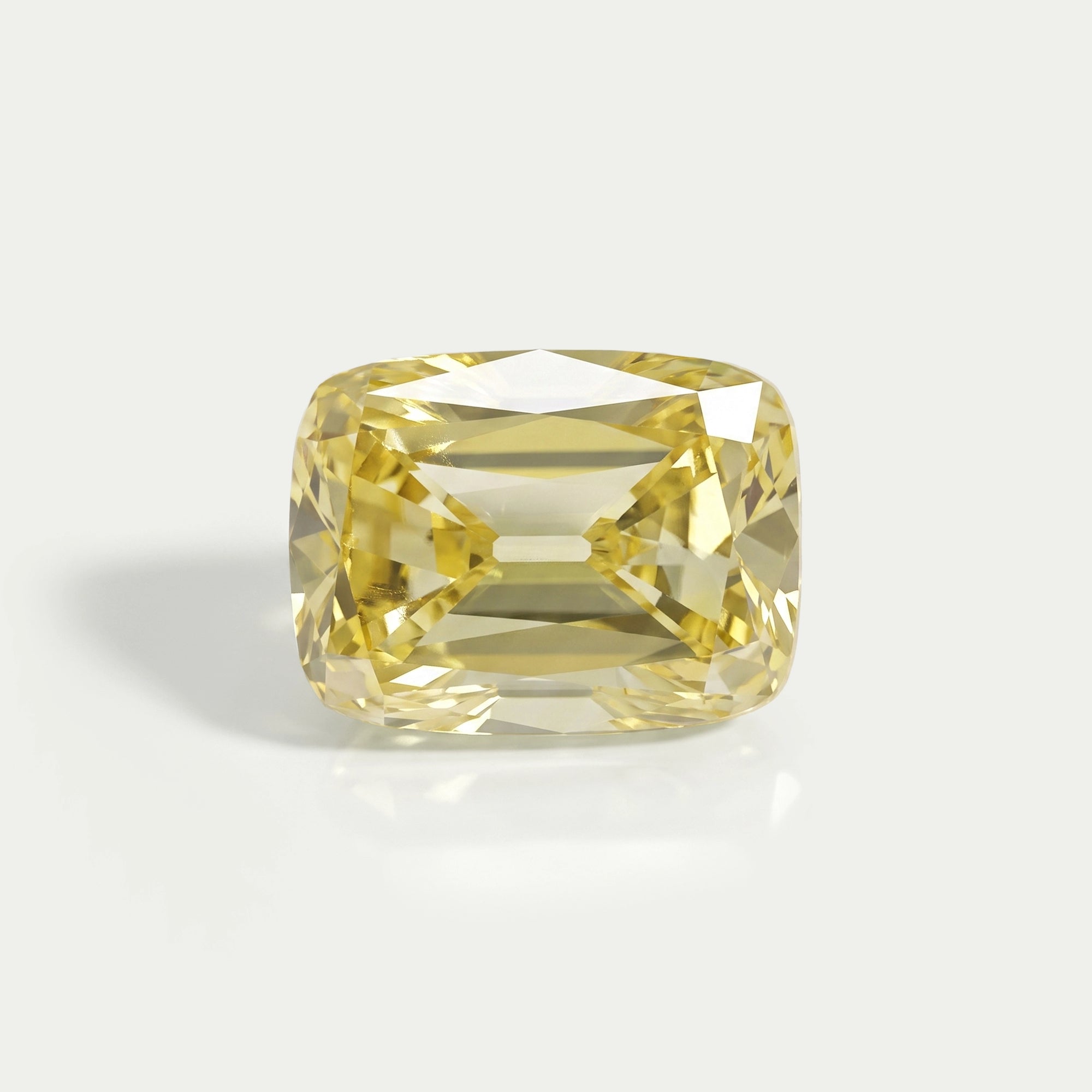 Yellow Old Mine Cushion Lab Grown Loose Diamond Loose