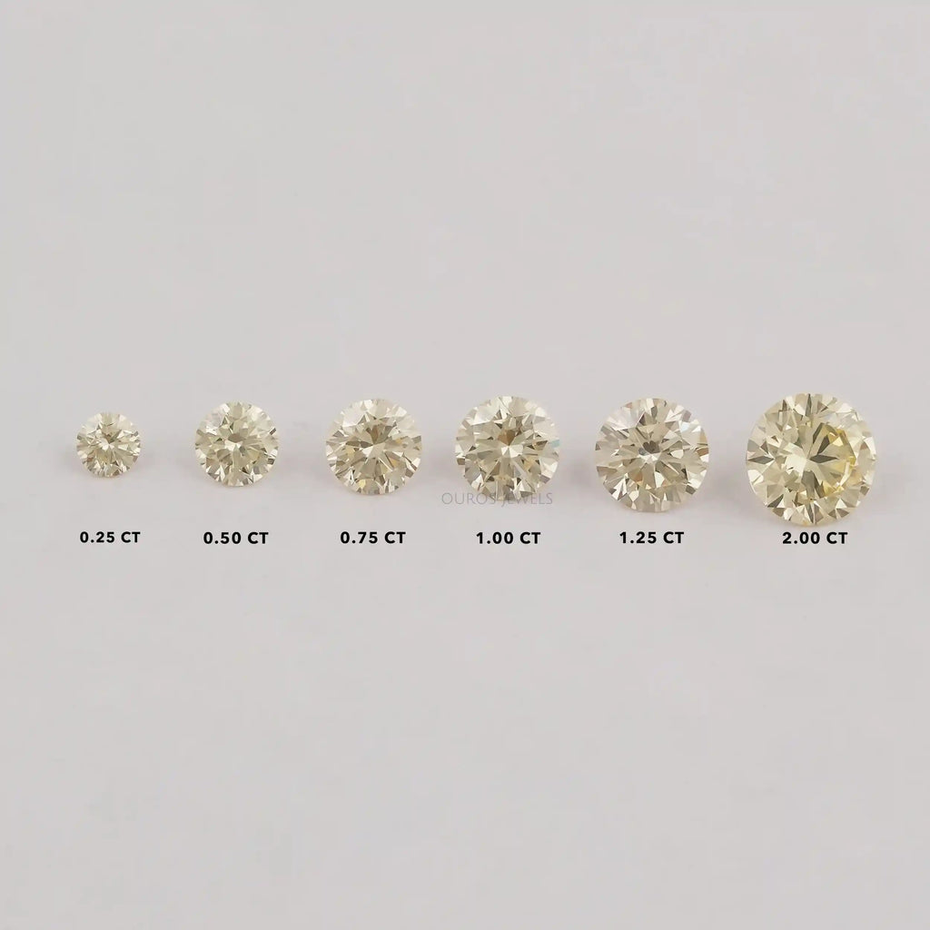 Brilliant Fancy Round Yellow Lab Diamonds