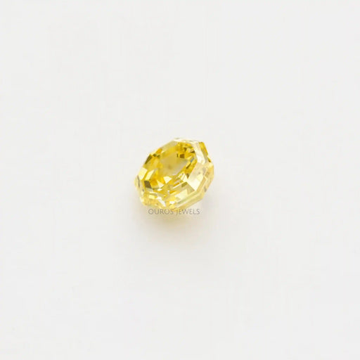 Yellow Octagon Cut Lab Grown Diamond With 1.25 Carat