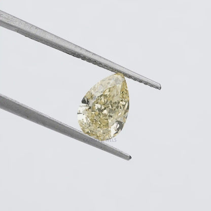 2.15 Carat Yellow Pear Cut Lab Diamond