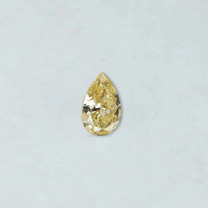 Yellow Pear Cut Lab Grown Diamond