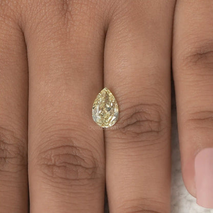 2.15 Carat Yellow Pear Cut Lab Diamond