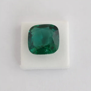 Cushion Cut Gemstone With Dark Green Zambian