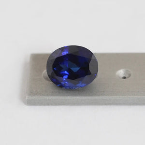 Oval Cut Lab Grown Blue Sapphire Gemstone