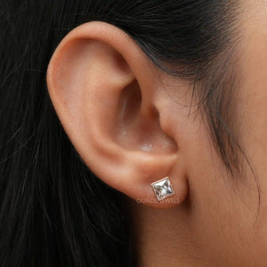 french cut diamond studs 