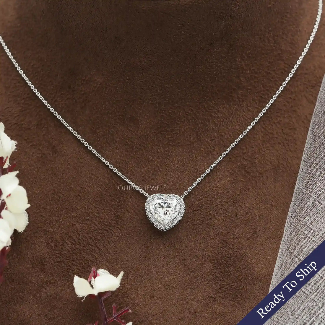 Heart Cut Lab Grown Diamond Pendant Necklaces