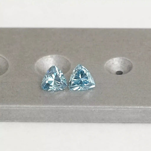 Trillion Cut Lab Grown Diamond In Blue