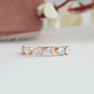 [Pear Cut Lab Diamond Dainty Ring]-[Ouros Jewels]