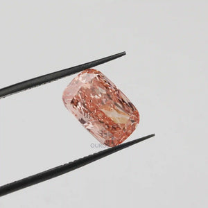 [Vivid Pink Cushion Cut Lab Diamond]-[Ouros Jewels]