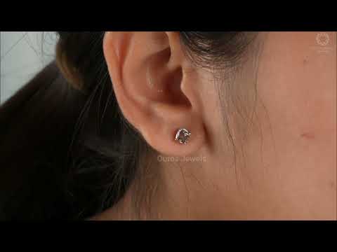 [Video of Olive Cushion Cut Stud Earrings]-[Ouros Jewels]