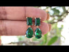 green gemstone drop earrings