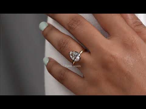 [YouTube Video Of Pear Cut Diamond Engagement Ring]-[Ouros Jewels]