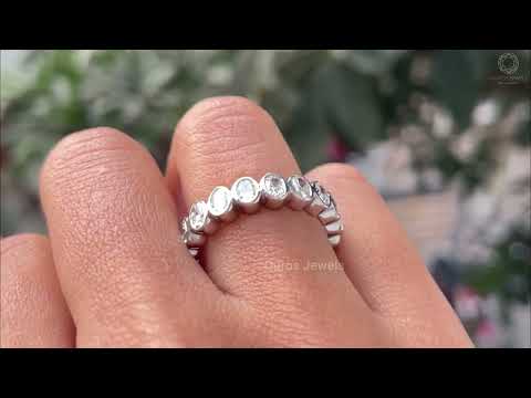 Youtube Video of Bezel Set Oval Cut Lab Diamond Eternity Wedding Band