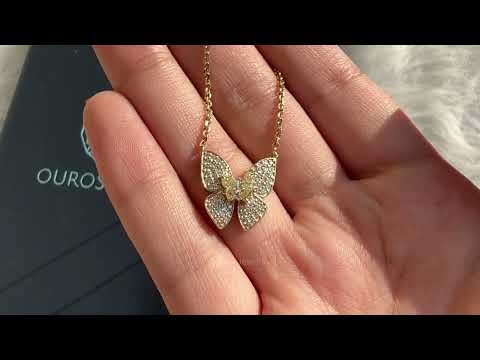 butterfly diamond pendant