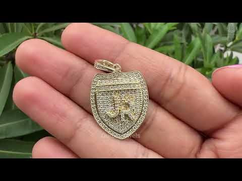 custom letter diamond pendant