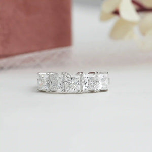 Five Stone Princess Cut Diamond Ring