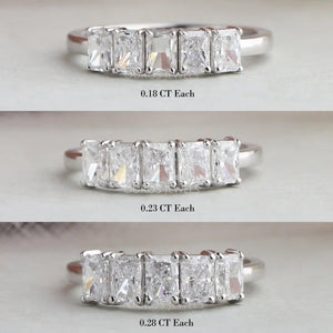 [3 different ring with carat of radiant cut ring]-[Ouros Jewels]