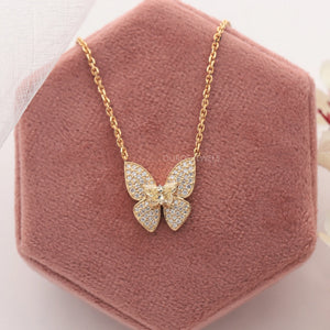 butterfly diamond pendant