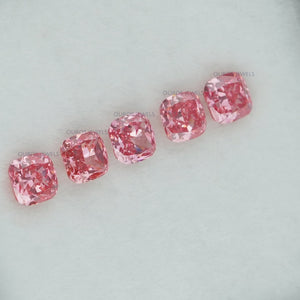 Pink Cushion Cut Diamond With 0.42 Carat  