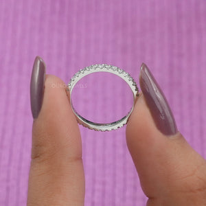 [Lab Diamond Full Eternity Wedding Band]-[Ouros Jewels]