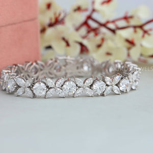 Marquise And Round Diamond Luxury Bracelet