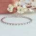 [Baguette Cut Half Bezel Set Bracelet]-[Ouros Jewels]