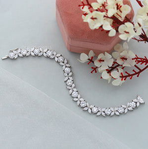 Marquise And Round Cut Diamond Bracelet