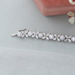 Marquise And Round Cut Diamond Bracelet