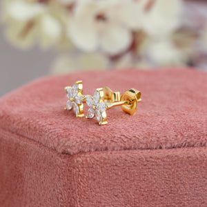 Marquise Diamond Earring In Floral Shape