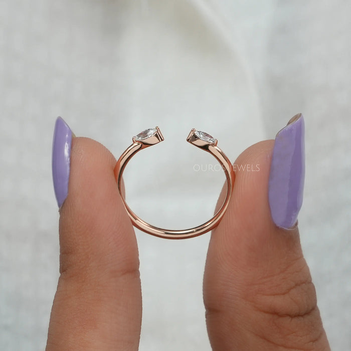 [Open Cuff Engagement Ring]-[Ouros Jewels]