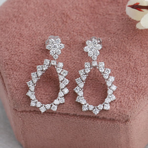 [Floral Style Drop and Dangle Earrings]-[Ouros Jewels]