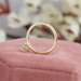 [Lab Created Yellow Gold Solitaite Engagement Ring With Hidden Halo]-[Ouros Jewels]