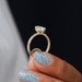 [Oval Diamond Engagement Ring with Hidden Halo In Yellow Gold]-[Ouros Jewels]