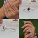 [Collage of Red Oval Diamond Engagement Ring]-[Ouros Jewels]