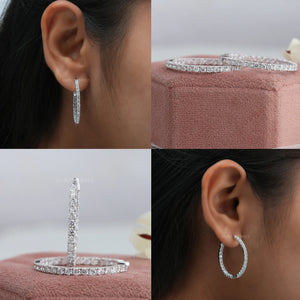 Collage of Round Diamond Inside Out Earrings