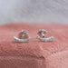 diamond curved bar earring