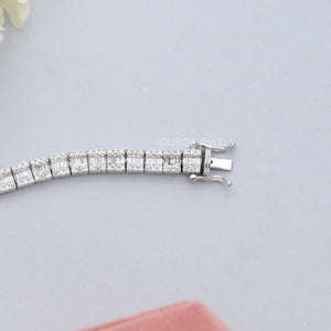 cluster diamond tennis bracelet for men