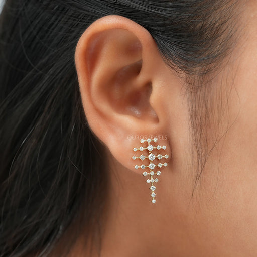 [Round Drop Earrings]-[Ouros jewels]