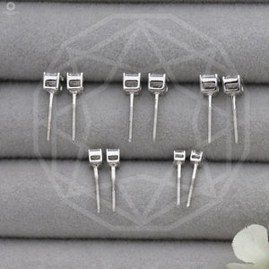 [Screw Back Diamond Stud Earrings]-[Ouros Jewels]