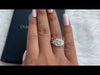 Youtube video of 0.75 carat radiant cut lab grown diamond halo ring