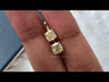 YouTube video of yellow cushion cut solitaire stud earrings