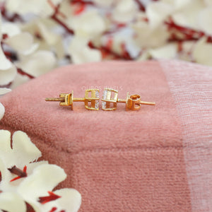 Kite Cut Diamond Stud Earrings With Lab Grown