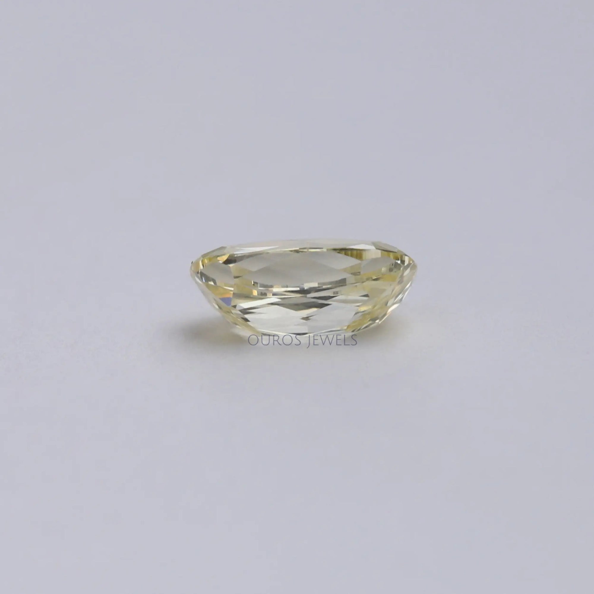 0.75 Carat Vivid Yellow Old Mine Cushion Cut Lab Diamond